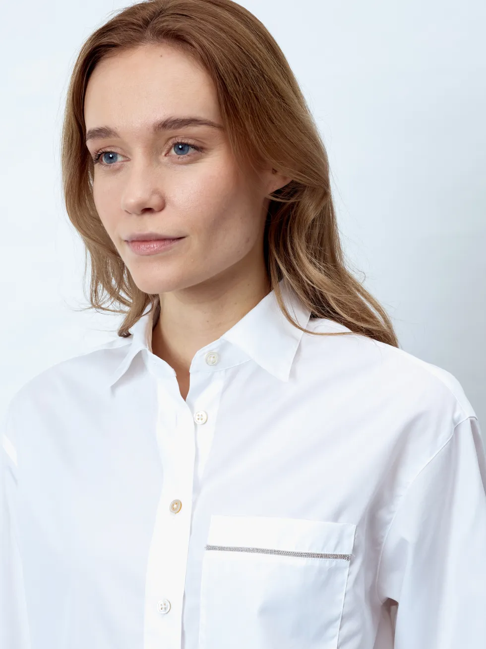 JANINE - Langarm Damenbluse, gewebt